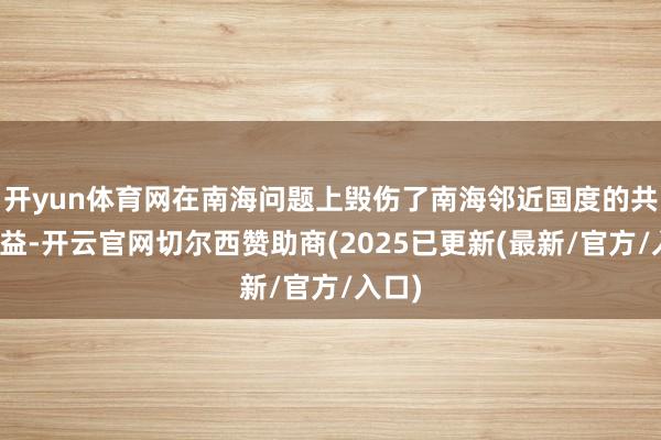 开yun体育网在南海问题上毁伤了南海邻近国度的共同利益-开云官网切尔西赞助商(2025已更新(最新/官方/入口)