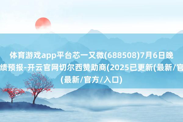 体育游戏app平台芯一又微(688508)7月6日晚间暴露功绩预报-开云官网切尔西赞助商(2025已更新(最新/官方/入口)