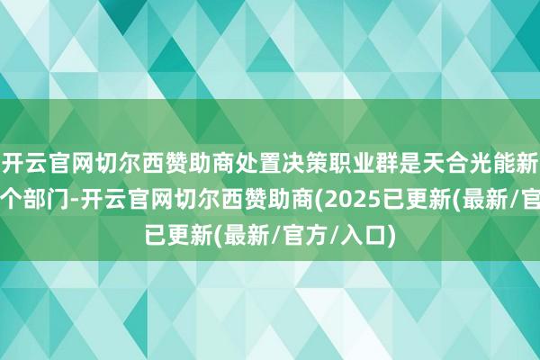 开云官网切尔西赞助商处置决策职业群是天合光能新成立的一个部门-开云官网切尔西赞助商(2025已更新(最新/官方/入口)