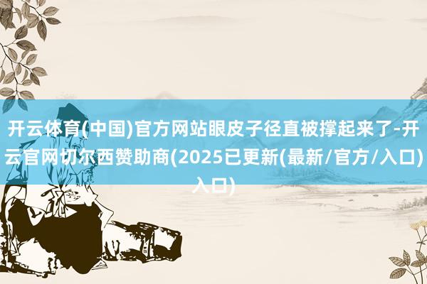 开云体育(中国)官方网站眼皮子径直被撑起来了-开云官网切尔西赞助商(2025已更新(最新/官方/入口)